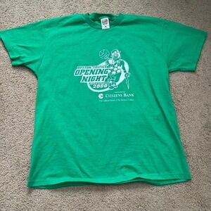 Vintage Y2K Green 2000 Boston Celtics moo Citizens Bank opening night Basketball
